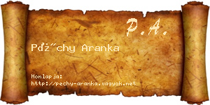 Péchy Aranka névjegykártya